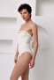 Staple detailed strapless swimsuit 4156 - 5
