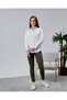 White Cotton Satin Fabric and Button Detail Slim Fit Women's Shirt - 3
