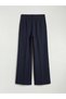 New Season from Güli̇s Gi̇yi̇m Navy Blue Loose Fit Wide Leg Women's Pleated Fabric Trousers - 6