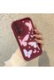 Samsung Galaxy A33 Compatible Silicone Material Shockproof Claret Red Color Butterfly Pattern Case