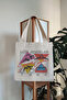 Retro 1984 Los Angeles Summer Olympics Printed Canvas Tote Bag with Velcro and Inner Pocket - 2