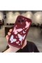 iPhone 16 Pro Max Compatible Silicone Material Shockproof Burgundy Color Butterfly Pattern Case - 2