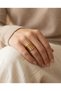 316L Steel Adjustable Gold Color Ring Curved Anti-Tarnish Women's Ring - 3