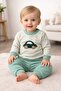 Embossed Car Printed Baby Set Top and Bottom 100% Cotton