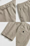 Men's Stone Relaxed Fit 100% Pure Linen Trousers - 3