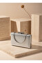 Silver Color Snake Shell Pattern Chain Strap Women's Evening Dress Bag - 4