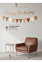 Retro Pattern Happy Birthday Banner - Happy Birthday Banner with Retro Flags