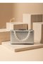 Silver Color Snake Shell Pattern Pearl Detail Chain Strap Women Evening Dress Bag Wedding Engagement Graduation - 4