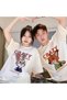 Unisex Lightning Zootopia Crazy Front Printed Lover Couple Combination Design Oversize T-Shirt Set of 2 - 2
