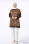 Brown Silk Cupra Slit Mercerized Women's Knitwear Tunic - 8