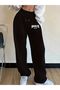 Unisex Brooklyn New York Printed Baggy Cut Wide Leg Sweatpants