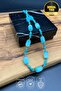 Selenite Capsule Natural Stone Necklace – & Hematite – 45+5 cm Steel Chain - 6