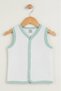 100% Cotton Quilted Snap Fastener Baby Boy Vest - Soft Textured 4-Season Vest - 5