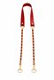 Red Faux Leather Bag Strap with Gold Color Chain 115 cm Compatible with Knitted and Leather Bags.