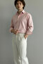 Men's Old Money Oversize Striped Linen Shirt - 4