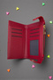 Red Stylish Leather Women's Wallet with Special Box, Zipper, Card Holder, and Multiple Compartments - 4