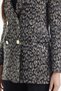 Leopard Double-Breasted Tweed Jacket with Gold Buttons - 4