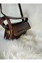 Mini Size Women's Shoulder Bag with Cover, Light Brown (Extra Strap), Handbag, Arm Bag and Shoulder Bag - 3