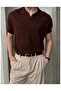 Short-Sleeved Polo Collar Sweater