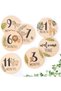 SANZEZ COOLive Baby Monthly Milestone Cards Sign - 7 Double Sided Animals Marker Wooden Circles Disc - 2