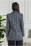 Leopard Double-Breasted Tweed Jacket with Gold Buttons - 3