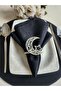 6 Pieces Ramadan Special Silver Crescent and Star Themed Plexiglass Napkin Ring Napkin Ring - 6