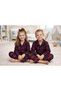 Girls and Boys Plaid Pattern Cotton Efil Efil Buttoned Pajama Set