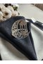 6 Pieces of Ramadan Special Silver Crescent and Oil Lamp Themed Plexiglass Napkin Ring Napkin Ring - 4
