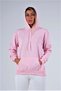 Pink Hooded Kangaroo Pocket Ribbon Sweatshirt - 3