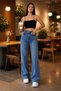 Nova Women's Lycra Loose Women's Mid Snow Super High Waist Loose Leg Denim Jeans - 5