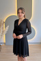 Black Tulle Dress with Ruffles and Stones - 5