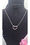 Elegant Heart Model Snake Chain Silver Color Steel Stainless Necklace