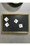 Magnetic Magnet Board 53 X 36 cm Decorative Metal Magnet Board Gold - 3