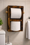 Wooden toilet paper holder