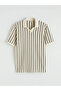 Polo Neck Striped Men's T-Shirt - 5