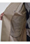 Giyçık Store Brown Double-Breasted Collared Women's Trench Coat - 4