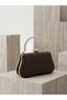 Brown Z.A.R.A. Satin Crystal Stone Embroidered Chain Women's Evening Dress Bag Wedding Engagement Graduation - 4