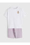 Esvab • Modern & Distinctive Zero Roba Collar Printed Girls' Shorts Pajama Set - 2