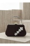Brown Z.A.R.A. Satin Crystal Stone Embroidered Chain Women's Evening Dress Bag Wedding Engagement Graduation - 3