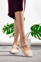 Women's Hard-Soled Z Satin Patterned Orthopedic Ballerinas {41/42/43 Special Large Size Included/Imported Material} - 4