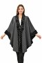 Women's Fur Detailed Wide Fit Flowy Poncho - 3