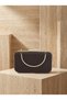Brown Z.A.R.A. Satin Gold Detailed Chain Women's Evening Dress Bag Wedding Engagement Graduation - 6