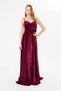 Strappy Draped Long Evening Dress – Stylish Evening Event Wedding Dress