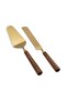 Ckb0271 Wood Pasta Serving Set 2 Pieces Gold - 3