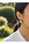 Women's Geometric Shaped Stone Detailed Stylish Gift Earrings - 2