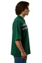 Zippered Men's Large Size Lycra Pique Polo Collar Printed T-Shirt Suitable for Weight Ranges 115 - 138 Kg, Dark Green - 3