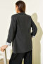 Striped Lined Buttoned Blazer Jacket - 3
