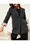 Striped Lined Buttoned Blazer Jacket - 2