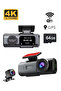 4K Ultra HD Dash Camera with WiFi, GPS Dual Camera, Night Vision, 2.4GHz | Flare Gadegets