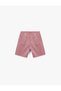Cotton Bermuda Pocket Detailed Waist Tie Baggy Jean Shorts - 2